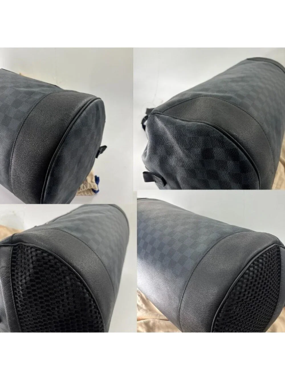 Louis Vuitton Damier Cobalt Match Point Polochon Boston Bag